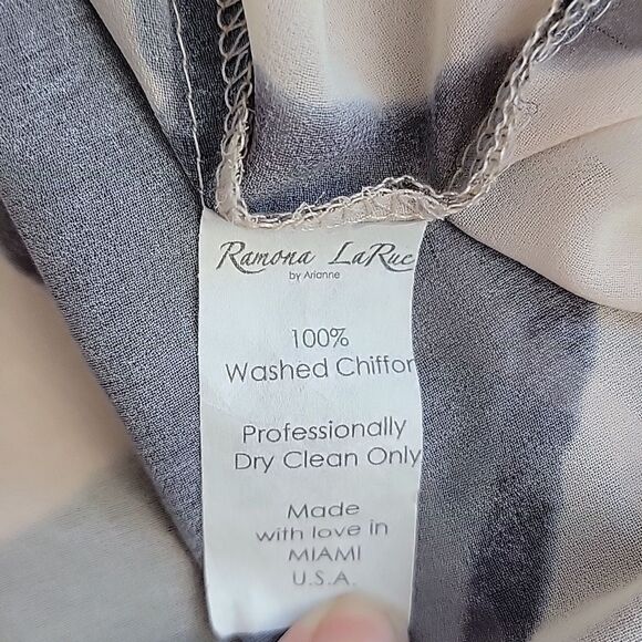 Romana LaRue by Arianne sheer kimono wrap beige & brown Women's Size OS - Picture 10 of 13